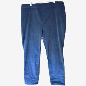 Soft Surroundings Pants 2X Green Corduroy Stretch Pull-on High Rise Cozy Fall